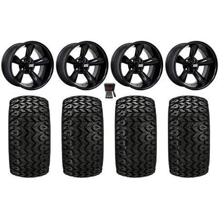GTW Godfather 14 Golf Cart Wheels Black 23 Sierra Sport Tires Yamaha GTW Godfather 14 Golf Cart Wheels Black 23 Sierra Sport Tires Yamaha
