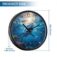 thumbnail image 3 of Voice Activated Clock with Glow Light 12 Inch Large Silent Wall Clock Battery Operated for Home Decor Shark Swimming in The Ocean, 3 of 8