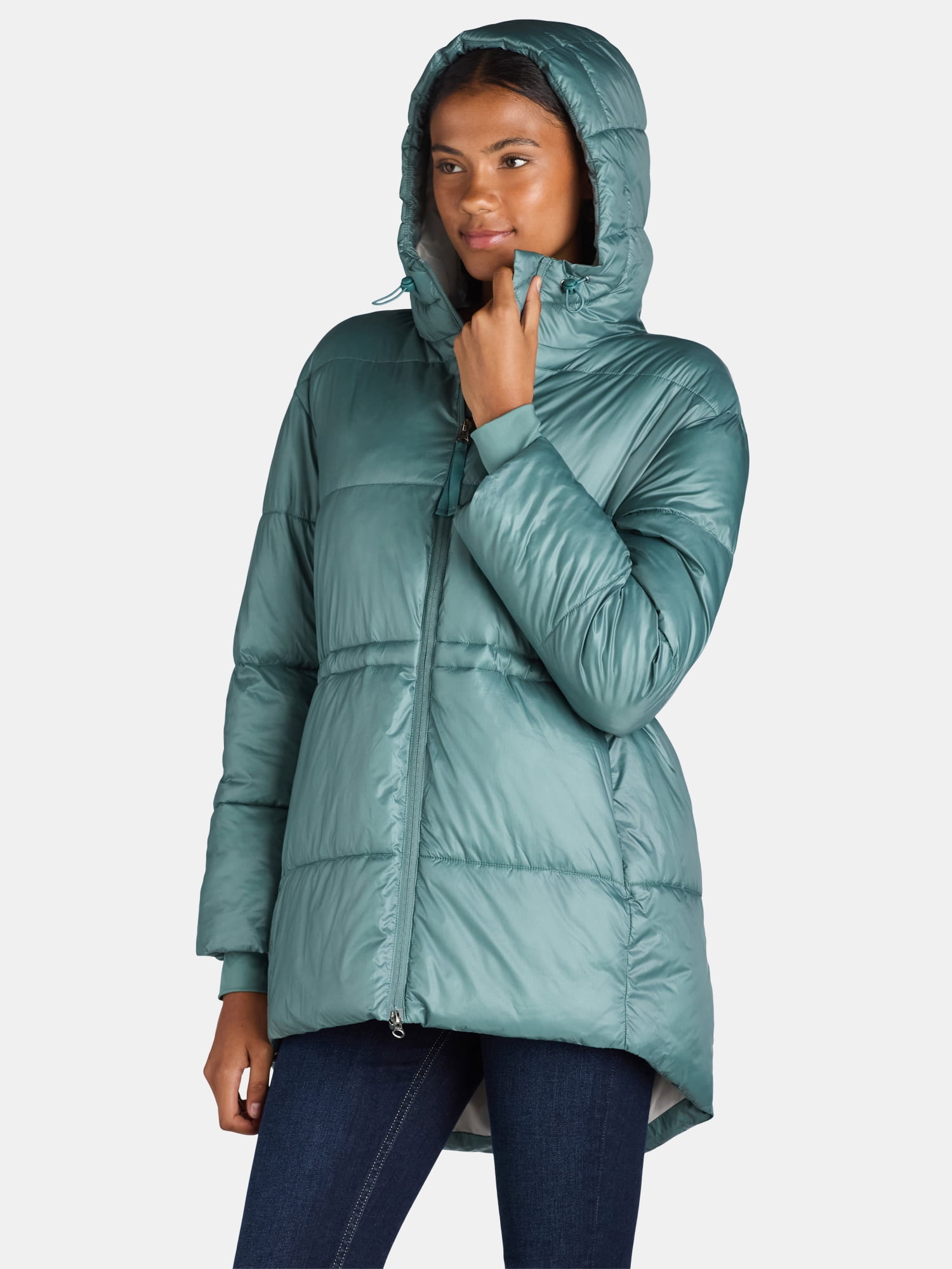 Ozark Trail Women's and Women's Plus Hooded Puffer Jacket Ozark Trail Women's and Women's Plus Hooded Puffer Jacket