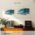 thumbnail image 3 of Elephant Stock Violent Blue Wave Wall Art - Horizontal Multi Panel Canvas - Living Room Wall Decor - Beach Multi Panel - Gray And Teal Decor - 24" x 14", 3 of 4