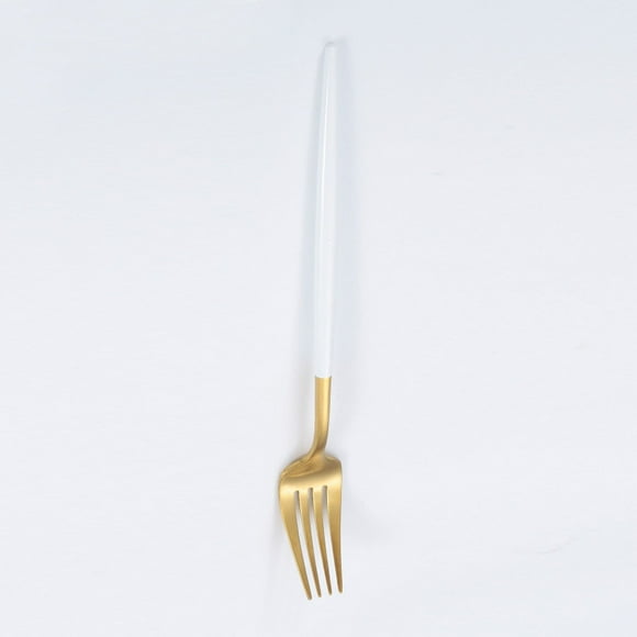 Nvzi 4Pcs Dinner Forks Stainless Steel Silverware Forks Modern Flatware Cutlery Forks-Gond White