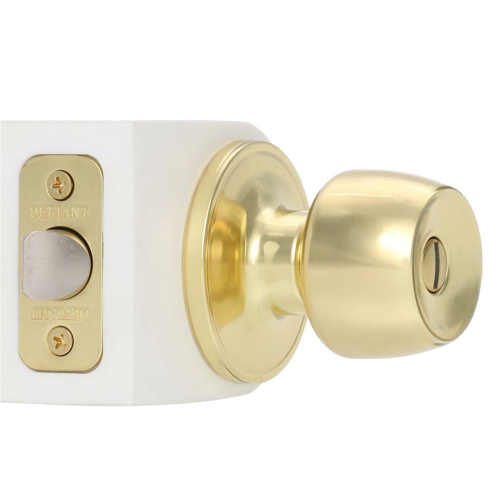Defiant Brandywine Polished Brass Privacy Knob T8710 Walmart Com