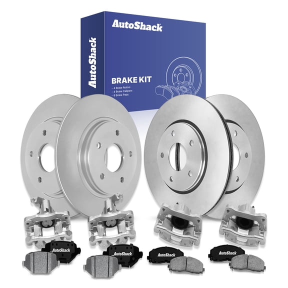 AutoShack Front & Rear Brake Rotors Ceramic Brake Pads Calipers | Replacement for 2015-2016 Chrysler Town & Country 3.6L V6 FWD | 16-PC Brake Kit