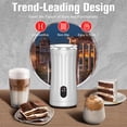 thumbnail image 4 of Máquina eléctrica Milk Frother para hacer espuma fría, 240 ml, 4 en 1, color blanco, 4 of 7