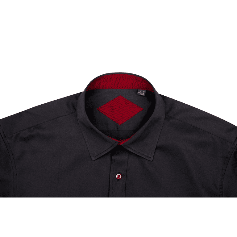 Walmart red top collar shirt