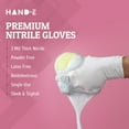 thumbnail image 4 of Hand-E Nitrile Gloves (L) 200 Count - Disposable, White, Powder and Latex Free Gloves, 4 of 8