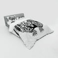 thumbnail image 3 of Ambesonne Space Bedding Set 3 Pcs, Cosmic Evil Monster, Twin, Black White, 3 of 3