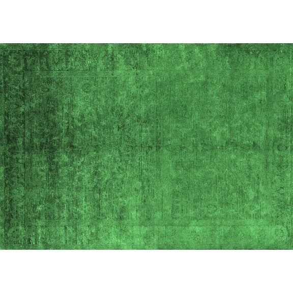 Ahgly Company Indoor Rectangle Persian Emerald Green Bohemian Area Rugs, 5' x 7'