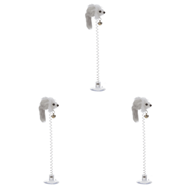 Juguetes interactivos para gatos con forma de pluma y ratón falso (1 unidad)