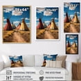 thumbnail image 4 of Designart "Path to Spirituality Yellow Native Tipi IV" Cityscapes Floater Framed Canvas Wall Art, 4 of 7