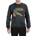 thumbnail image 3 of Dean Russo Raptor Animal Lover Unisex Crewneck Graphic Sweatshirt, Heather Black, Large, 3 of 6