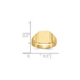 thumbnail image 5 of 14K Yellow Gold Ring Band Signet 9.5x8.5mm Closed Back, Size 9, 5 of 5