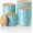 Turquoise, variant on Kitchen Canisters Ceramic Food Storage Jar Set, Stackable Containers with Airtight Seal Wooden Lid for Serving Ground Coffee, Tea, Herbs, Grains, Sugar, Salt - Set of 4 (Gray)