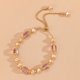 thumbnail image 5 of Pulsera de perlas de agua dulce para niñas | Joyería francesa con cristales de estilo senior | Cierre ajustable | Piedra de aventurina para la calma y la suerte | Regalo bohemio chic para mu, 5 of 5