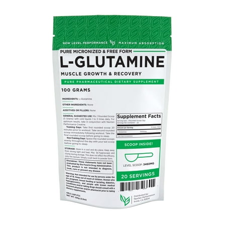 L-GLUTAMINE Powder 100g (3.5oz) -Free Form -Fast Recovery -Muscle Growth