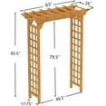 thumbnail image 2 of Sturdy Wooden Wedding Arch with Plant Climbing Trellis & Christmas Decor Pergola for Garden Backyard Events – Durable Outdoor Arbor, 2 of 9