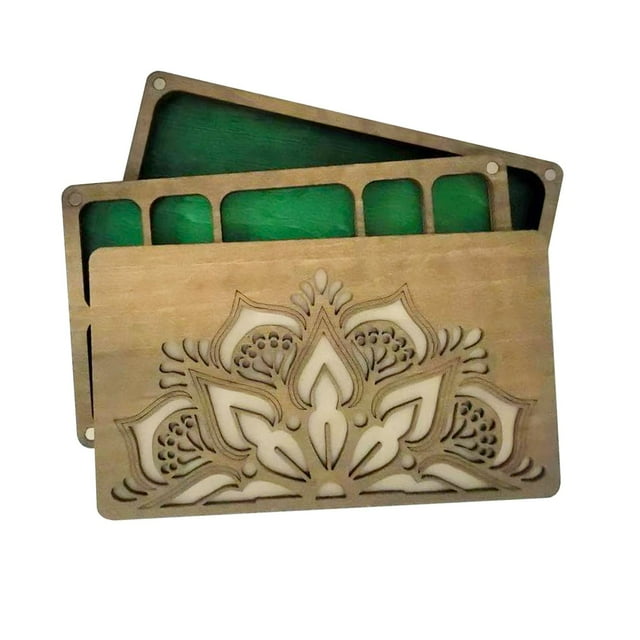 segolike Bead Sorting Tray Wooden Organizer Box Beading Display Bead Storage Solution 17.8cmx10.3cmx2.5cm
