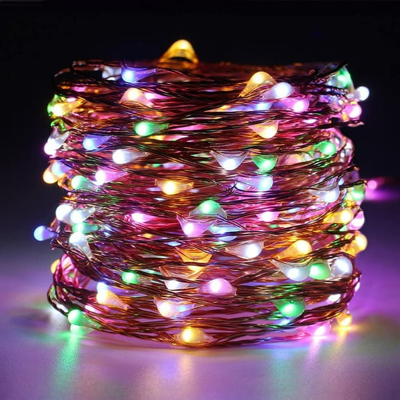 FGERFE-Dimmable LED String Lights Plug in, 99ft 300 LED Waterproof Multicolor Fairy Decorative Lights With Remote, Indoor/Outdoor Copper Wire for Bedroom, Patio, Garden, Yard, Party