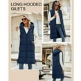 thumbnail image 4 of Diufon Womens Long Vest Sleeveless Lightweight Zip up Hooded Jackets with Pockets Fall Winter Warm Coat, 4 of 9