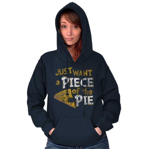 Piece of Pie Pizza Slice Geek Nerd Hoodie Sweatshirt Women Men Brisco Brands S