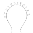 thumbnail image 1 of Qarigey Diadema con letras para cumpleaños, tocado de estilo sencillo para chicas jóvenes, accesorios para fiestas en forma de letras, diademas para Accesorio para el cabello Blanco, 1 of 6