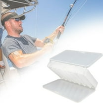 1 Lure Box Compartments Double 7 Grids Fishing Tackle Box Visible Hard Plastic Clear Fishing Squid Hooks Accessory Storage Case Container