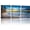 Blue ocean, variant on 3 Panel Canvas Wall Painting Sunset Colorful Clouds Print Pictures Ocean Scenery Waves Beach Wall Art Modern and Framed Decor for Bedroom Living Room Office 12x16 inch