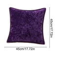 thumbnail image 3 of Zynviq Purple Decorative Pillow Covers 18x18inch Couch Pillow Covers Solid Color with Zipper Polyester Square, 3 of 6