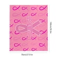 thumbnail image 3 of Flannel Cancer Awareness Warm Ribbon Chemotherapy Support Air Conditioning Thickened Nap Blanket, 3 of 7