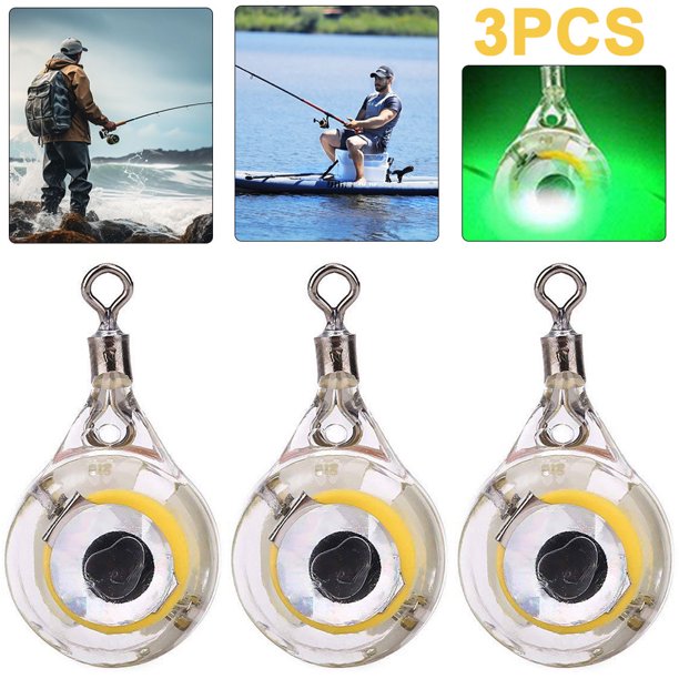LED Trampa para Señuelos Pesca Lámpara Luminosa Con Forma Ojo Cebo Calamar (colorida) 3 Uds.
