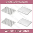thumbnail image 1 of 30*40*5mm Sans Ou avec Coussinet Thermique Aluminium Refroidisseur de Dissipateur Thermique Radiateur Refroidissement pour Raspberry Pi 4 Modèle B CPU Blanc Sans Coussinet 2 Pcs, 1 of 6