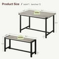 thumbnail image 2 of 2025 New Dining Table Set for 4, 3 Piece Kitchen Table Set, Kitchen Table with 2 Benches, Rectangular Dining Table Set of 4, Kitchen Table Set for Small Space, Apartment, 2 of 8