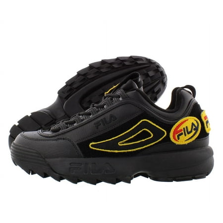 Fila Mens Disruptor II Custom Patch Sneakers 13 Black/Black/Black