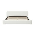 thumbnail image 4 of MODERNLUXE King Size Boucle Bed Frame,Upholstery Platform Bed with Soft Rounded Corners & Wood Frame for Bedroom,Easy Assembly,White, 4 of 8