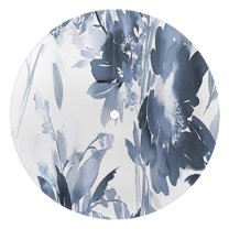 Outdoor Waterproof Tablecloth with Umbrella Hole and Zipper,Watercolor Plant Round Reusable Durable Decor Table Cover for Party Picnic Patio 60×60 Inch