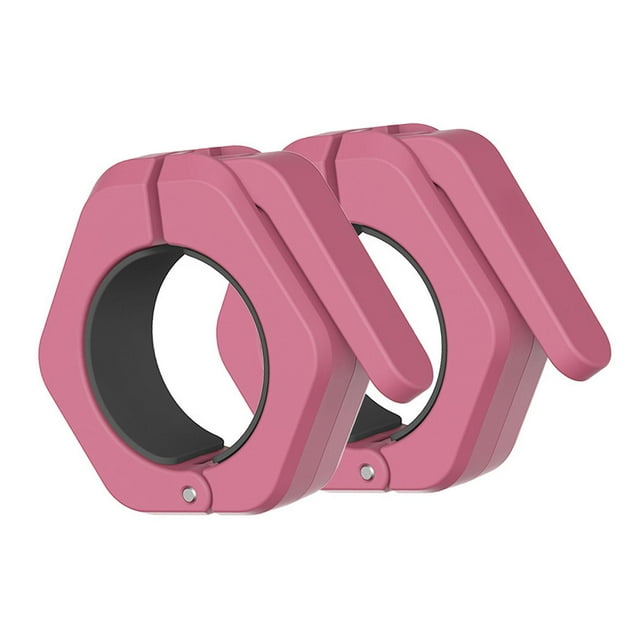 S SERENABLE 2 Pcs Clips de Barre de Musculation et Clips de Collier de Verrouillage de Barre de Musculation Rose