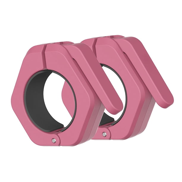 2 Piezas Collares de Barra Abrazaderas de Pesas shamjiam Diámetro Interior 50 mm Bloqueo rosa
