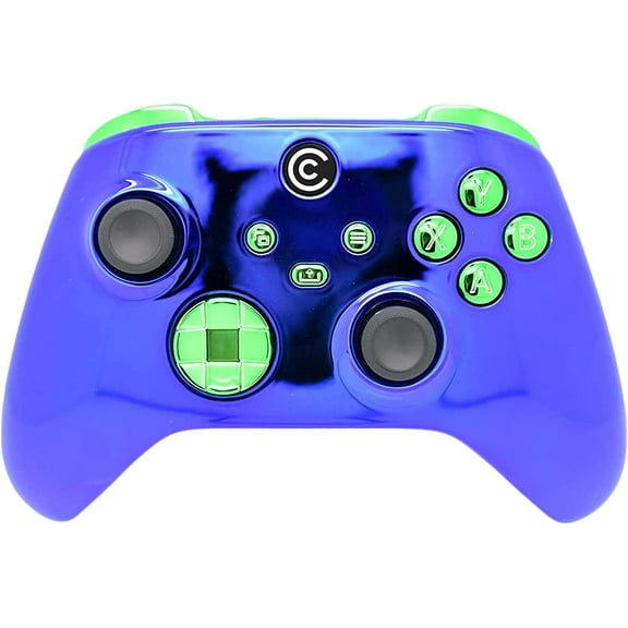 Designer Series Custom Wireless Controller for Series X/S & One - Multiple Designs Available (Blue Chrome & Green Chrome Inserts)