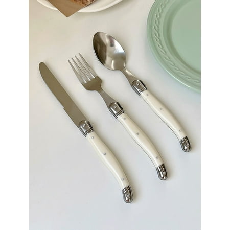 

NUOLUX 1 Set Western Flatware Stainless Steel Dinnerware Steak Fork Spoon Cutter for Home Restaurant