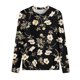 thumbnail image 4 of ICHUANYI Clearance Fashion Woman Causal Round Neck Printing Blouse Long Sleeve T-Shirt Tops(Black, XL) ICHUANYI WER2023081501030, 4 of 4