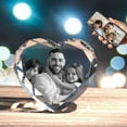 thumbnail image 3 of AISENIN 3D Crystal Photo Heart Shape Glass Engraved Crystal Gift Personalized Gift for Wedding Birthday Christmas Customized Engraved Crystal Etched Writing Without LED Base, 3 of 5