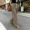 thumbnail image 5 of Dzrciro Pajama Pants for Women, Drawstring High Waist Wide Leg Stripes Pants with Pockets, Soft Daily Lounge Bottoms S-2XL, 5 of 6
