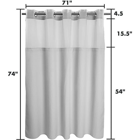 Joyweiwaffle Weave Fabric Shower Curtain No Hooks Needed Cotton Blend With Snap In Repalcement Liner Hotel Grade Water Repellent Machine Washable 71x74 Lake Wanaka Canada Joyweiwaffle Weave Fabric Shower, Hotel Shower Curtain No Liner Needed