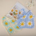 thumbnail image 7 of Unique Bargains 2pcs Crochet Bandanas, Crochet Head Scarf, Crochet Headbands Hairbands Hair Scarf for Women Girls White,Blue, 7 of 7