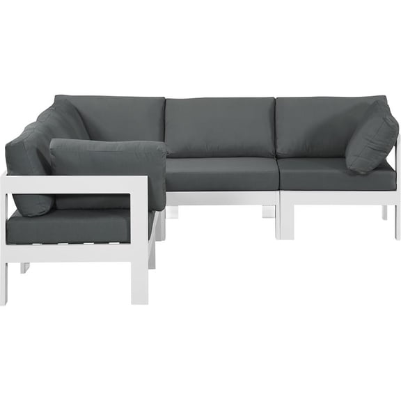 Meridian Furniture Nizuc Grey Outdoor Patio Modular Sectional