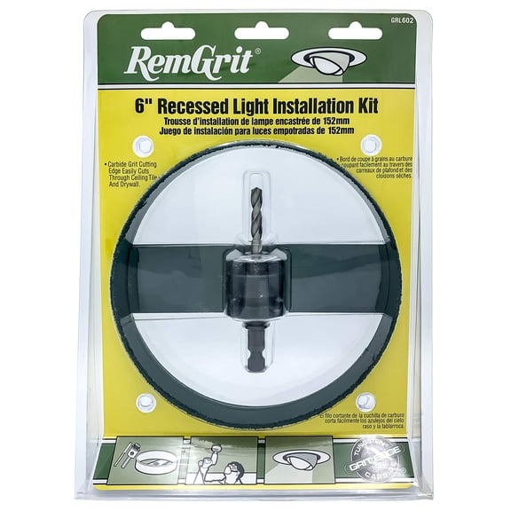 Disston GRL602 Remgrit 6.38 In. Carbide Grit Recessed Light Installation Kit