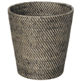 thumbnail image 3 of Kouboo Loma Round Rattan Paper Waste Basket, Bathroom, Basket for Dry Or Organic Waste, Basket Garbage, Container Bin, Black Antique, 3 of 6