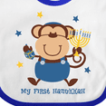 thumbnail image 4 of Inktastic Monkey Boy 1st Hanukkah Boys Baby Bib, 4 of 4