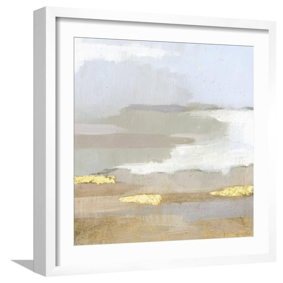 Art.com Abstract Coastland II Art Print by Victoria Borges, White Frame Wall Art, 21" x 21"