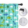 thumbnail image 4 of Blackout Kids Curtains,LightBlue Cartoon Dinosaurs Trees Clouds Pattern Childrens Insulated Curtains Set Of 2,Bedroom Essentials,Toddler Room Decor 42"x54", 4 of 5